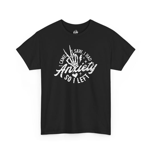 Anxiety-Relief Unisex Heavy Cotton Tee, Funny Mental Health Shirt, Casual Wear, Unique Gift for Friends, Motivational Outfit, Humor Tee