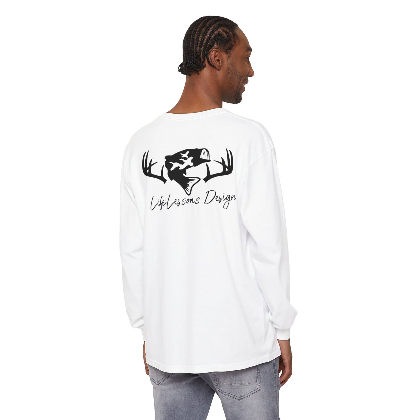 Life Lessons Design fishing & Hunting Long Sleeve Tee