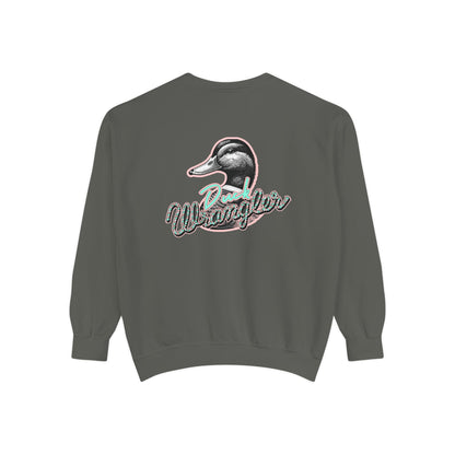 Duck Wrangler Unisex Sweatshirt - Cozy and Vibrant Garment-Dyed Crewneck