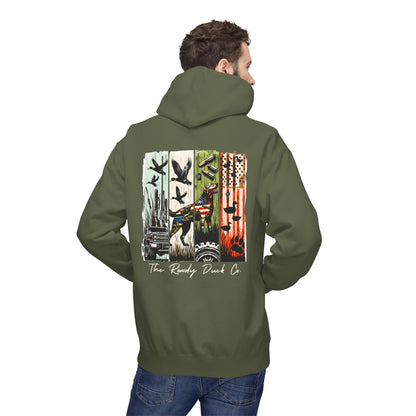 The RowdyDuckCo. -Graphic Hoodie - American Flag Country
