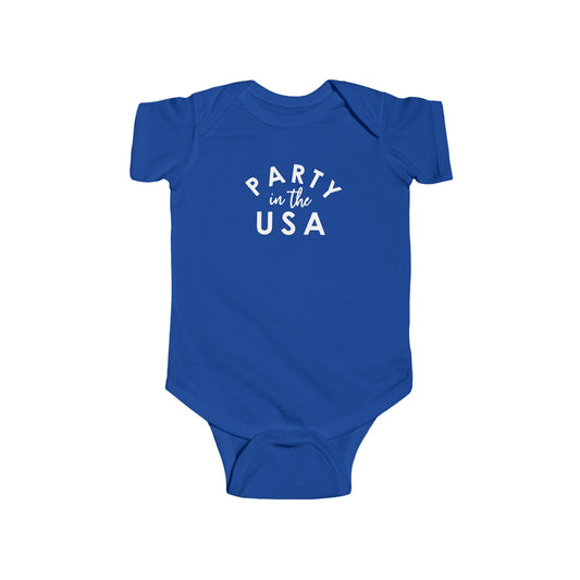 Party in the USA Infant Bodysuit, Baby Shower Gift, 4th of July Outfit, Cute Infant Onesie, American Pride Clothing