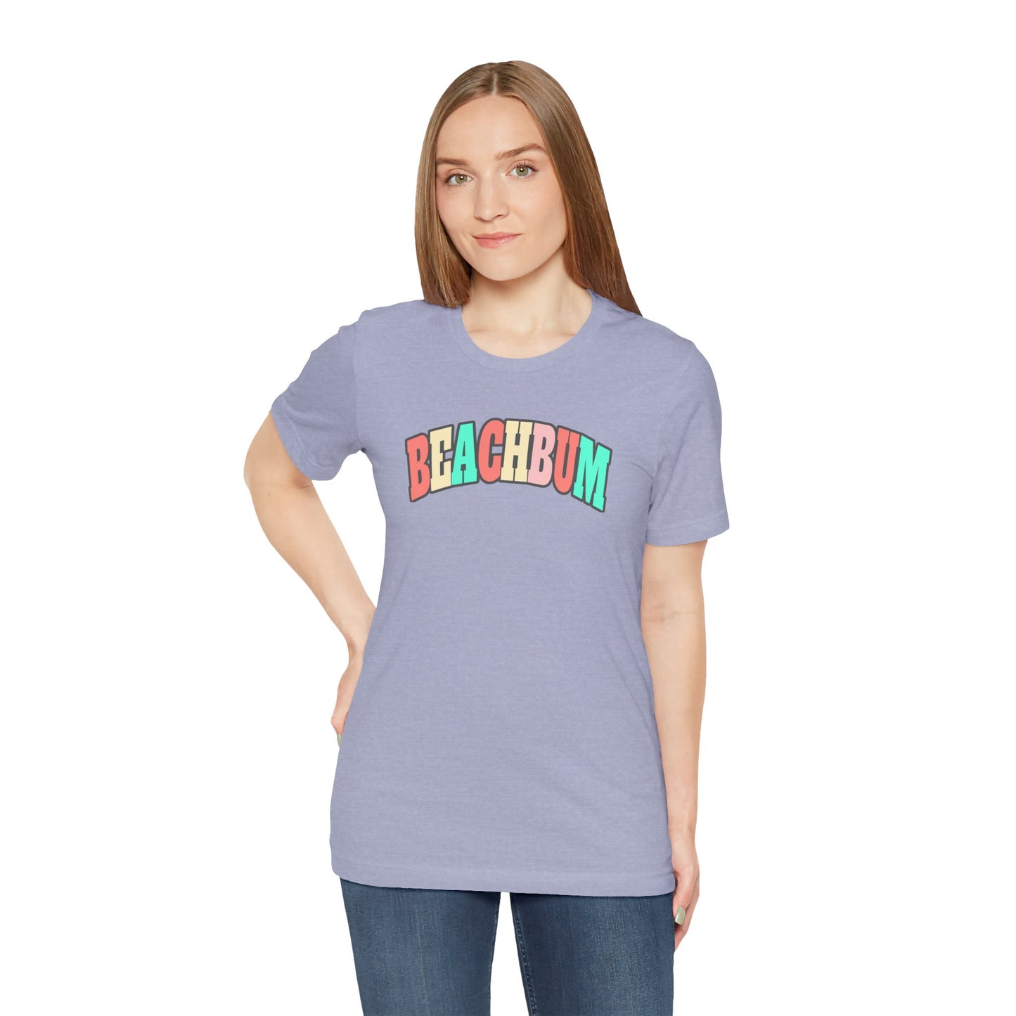 Beach Bum Unisex Tee, Summer Vibes Shirt, Casual Wear, Beach Party Top, Gift for Travel Lovers, Relaxed Summer Attire
