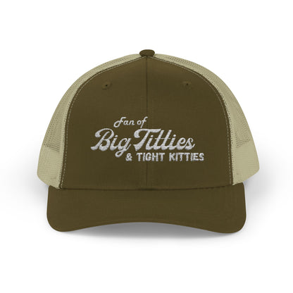 Funny Snapback Trucker Cap - 'Fan of Big Titties & Tight Kitties'