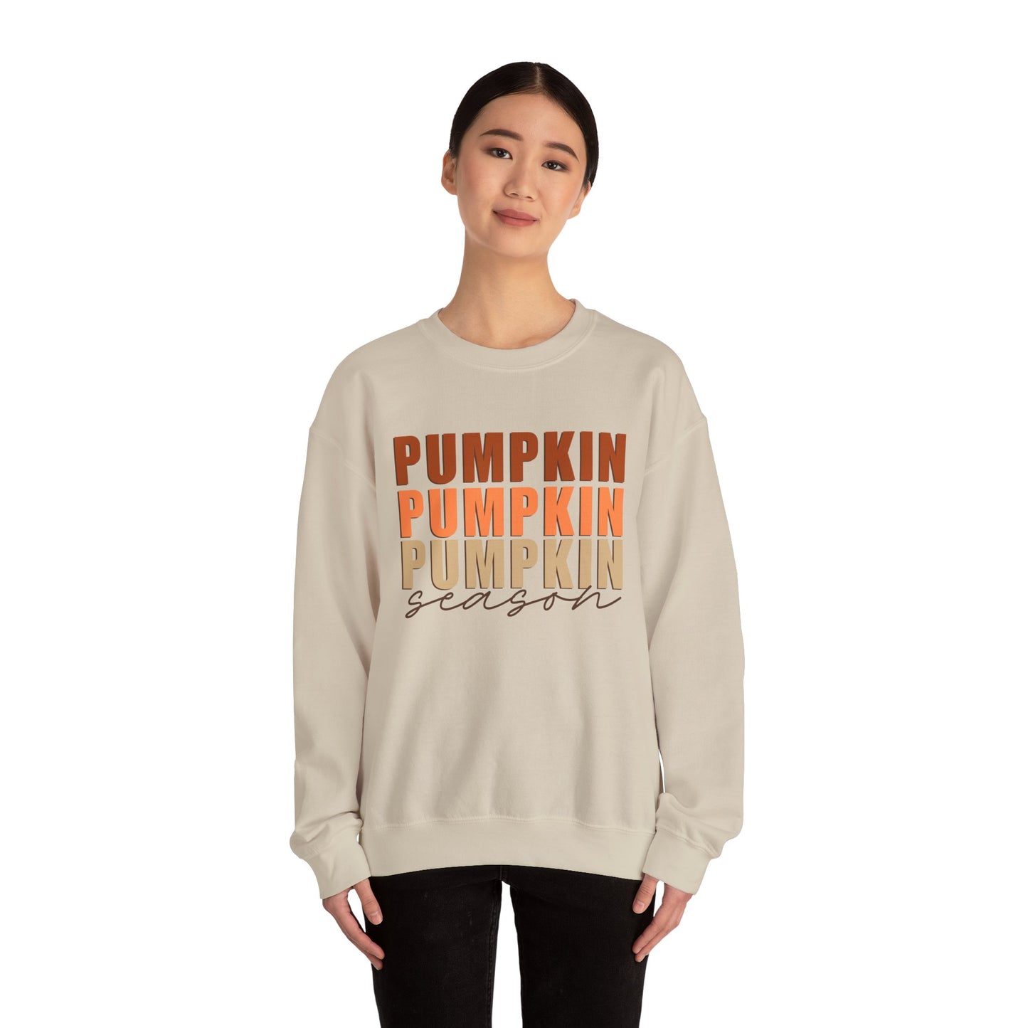 Pumpkin Season Stacked Fleece Crewneck