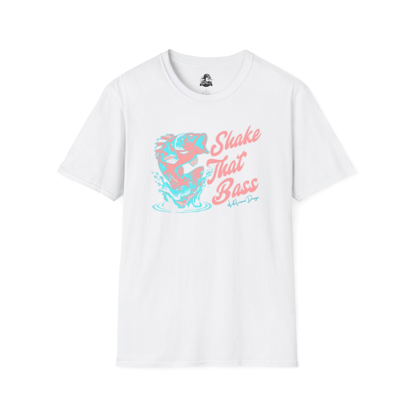 Shake That Bass Unisex Softstyle T-Shirt - Fun Fishing Graphic Tee