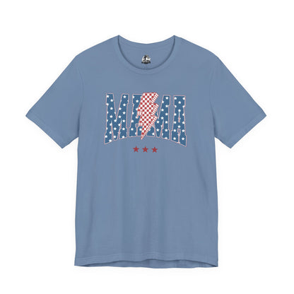 Comfy Women's Graphic tee - Mama -Stars & stripes -lightning bolt
