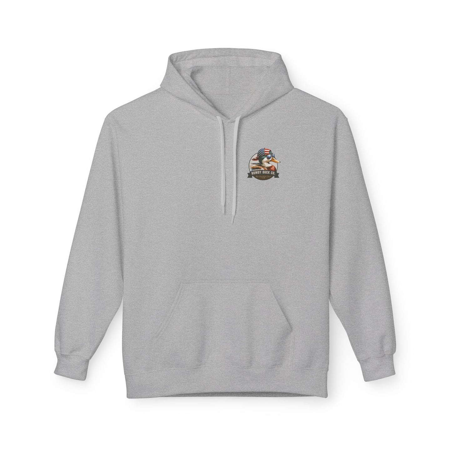 Patriotic Duck Hoodie, Fun Casual Wear for Outdoors, Gift for Animal Lovers, Unique Hoodie for Holidays, Comfy Everyday Style