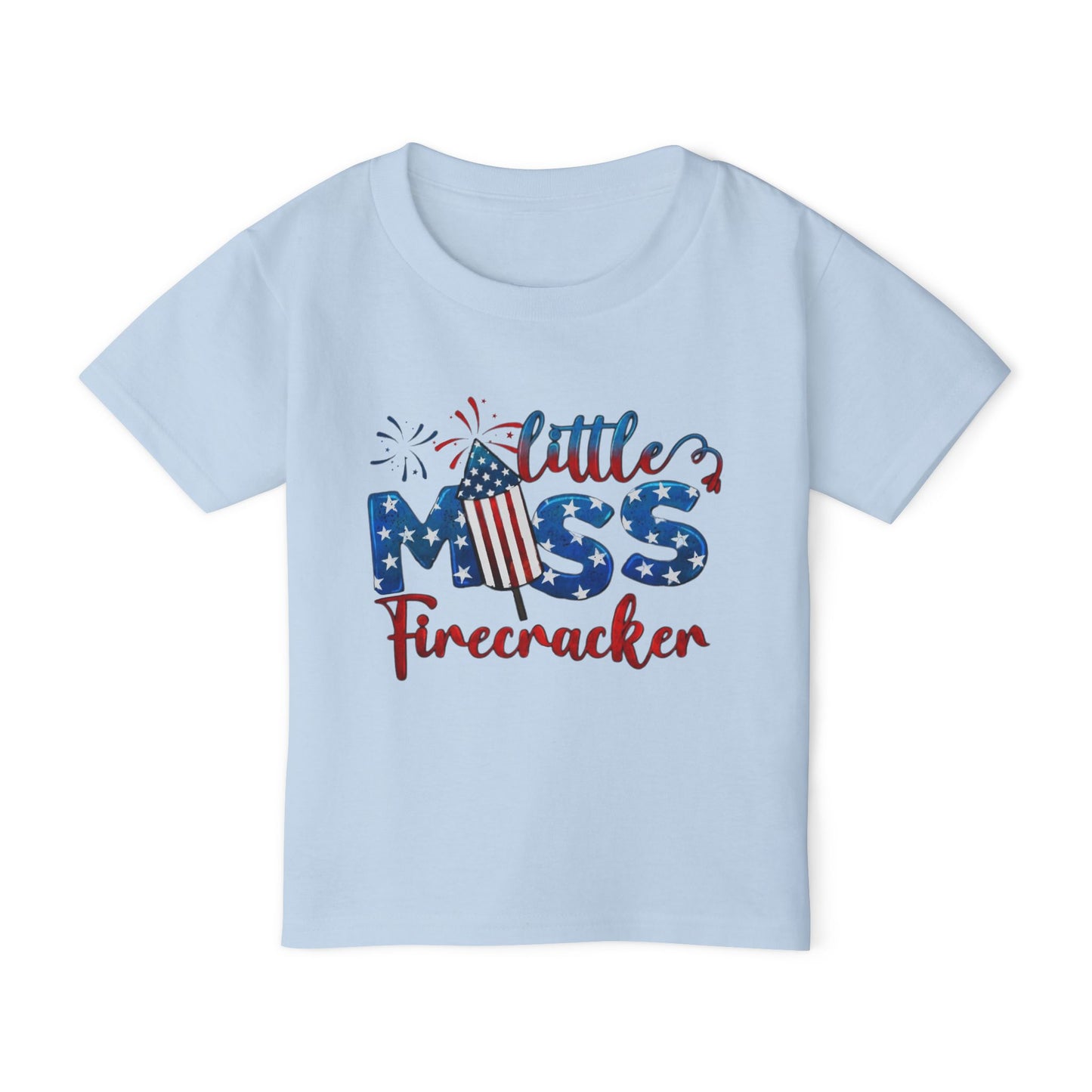 Toddler T-shirt, Little Miss Firecracker Tee, Fourth of July Outfit, Patriotic Toddler Shirt, Independence Day Gift