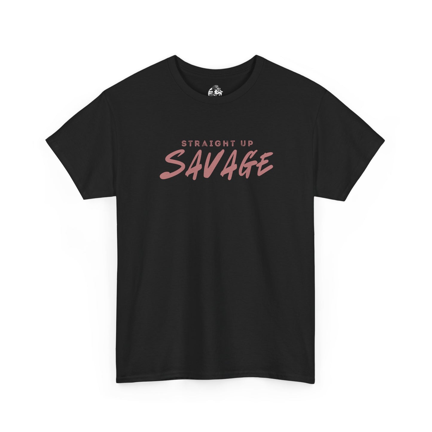 Unisex Heavy Cotton Tee - "Straight Up Savage" Apparel, Funny Gift for Friends, Casual Wear, Street Style Clothing, Birthday T-Shirt