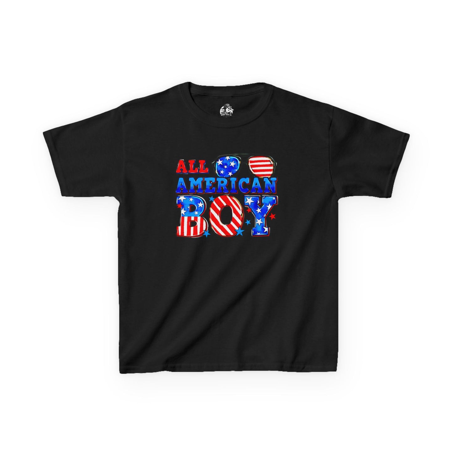 All American Boy Kids Tee, Patriotic T-Shirt, 4th of July Outfit, Independence Day Gift, Summer Kids Clothing