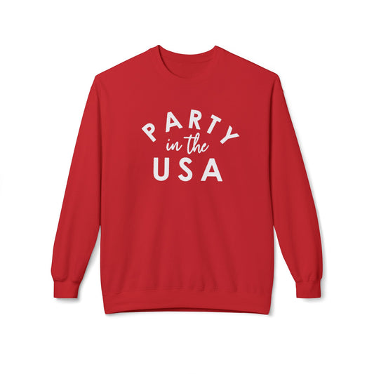 Unisex Crewneck Sweatshirt - "Party in the USA" - Cozy, Stylish, Gift for Friends, Casual Wear, Holiday Celebrations, Lounge