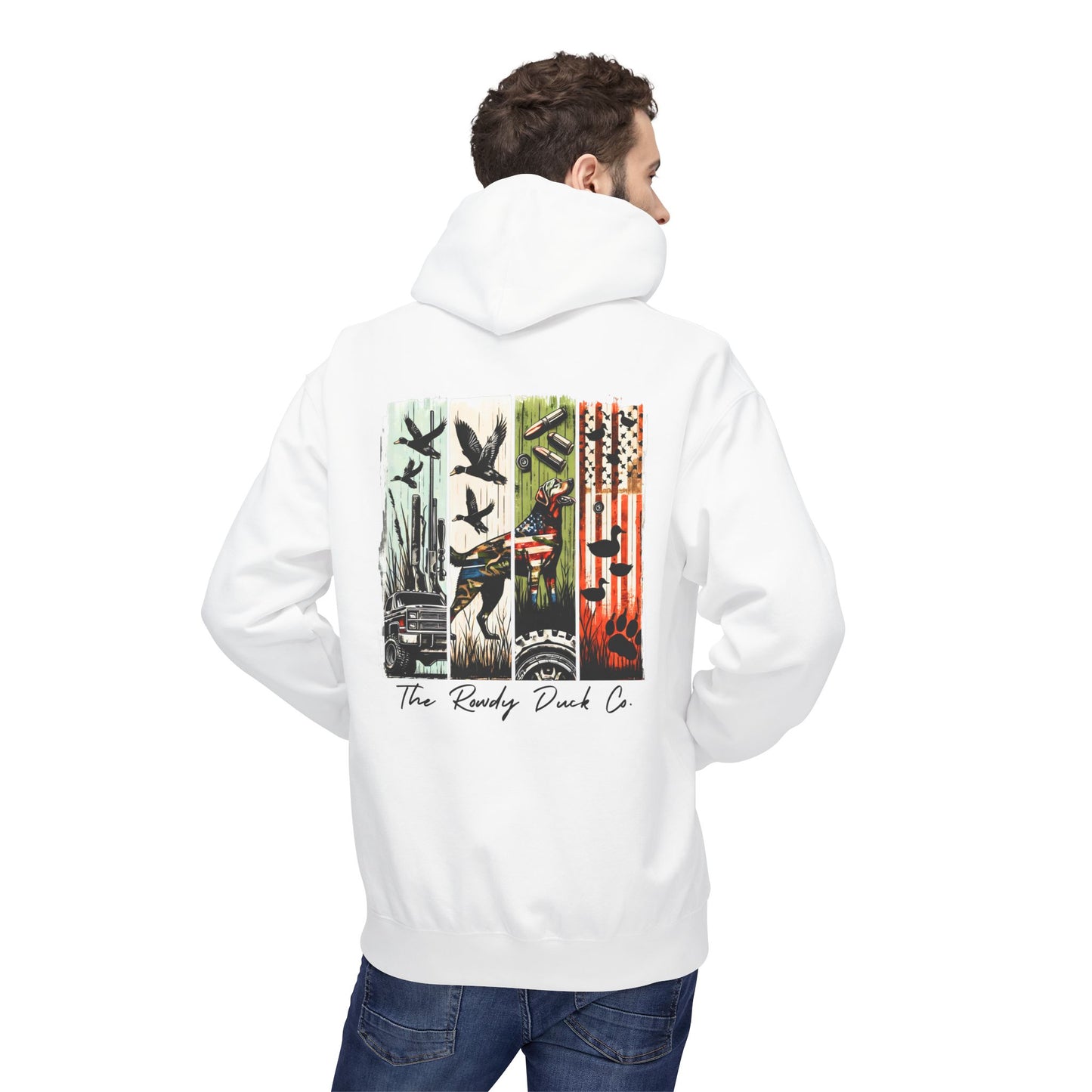 The RowdyDuckCo. -Graphic Hoodie - American Flag Country