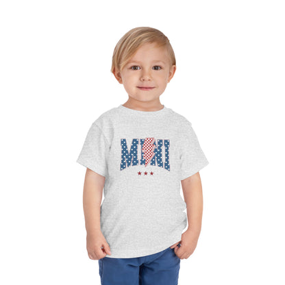 Mini USA Stars Toddler Tee, Perfect for 4th of July, Independence Day, Baby Shower Gift, Picnic, Toddler Playwear, Kids Apparel