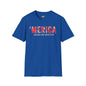 'Merica Kicking Ass T-Shirt | Unisex Softstyle Tee for Patriotic Celebrations, 4th of July, Casual Wear, Gifts, Team Spirit