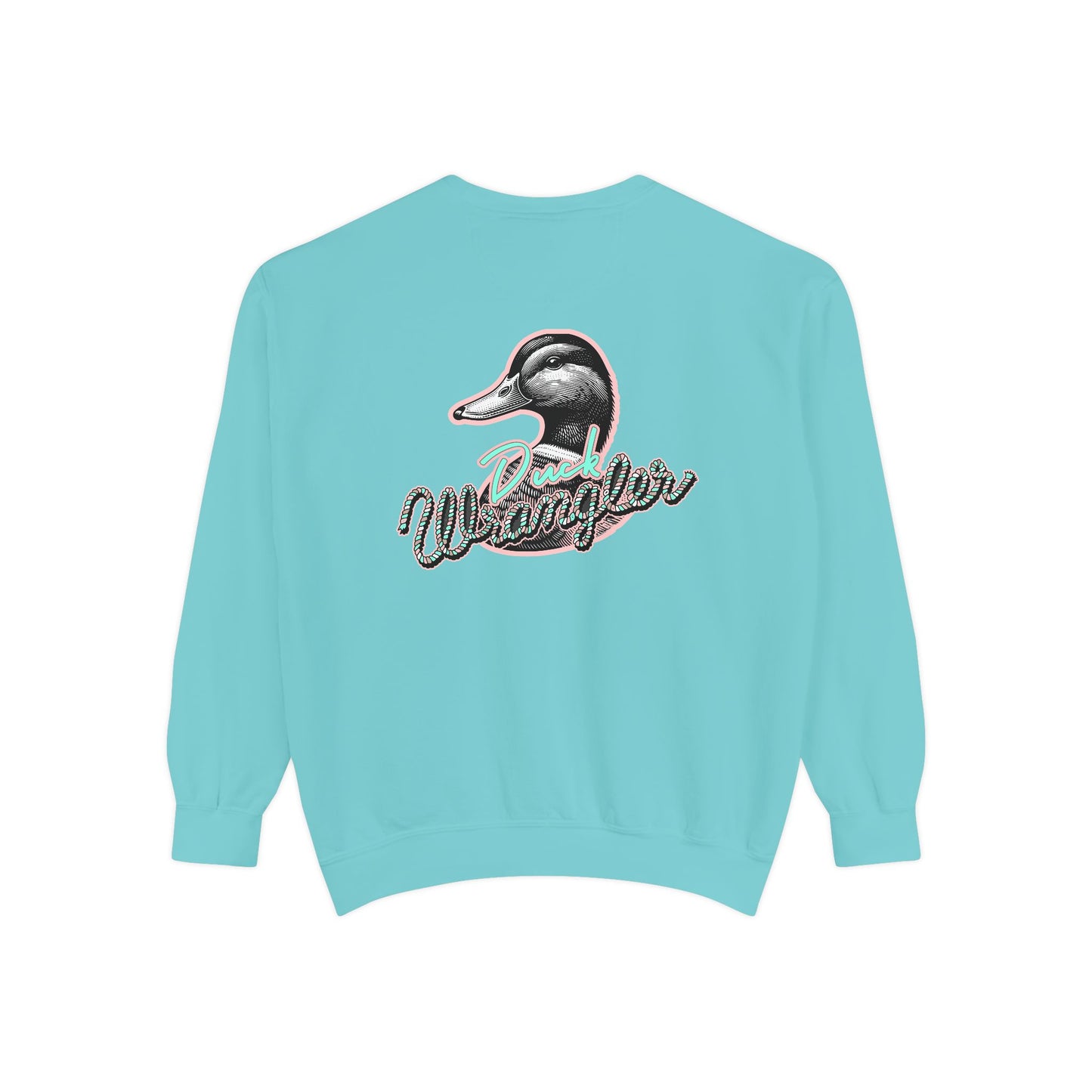 Duck Wrangler Unisex Sweatshirt - Cozy and Vibrant Garment-Dyed Crewneck