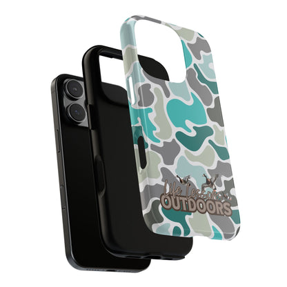 Turqoise old school camo Phone Case - Life Lessons Outdoors