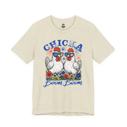 Chic Chicken Graphic Tee, Fun Unisex T-Shirt, Summer Fashion, Gift for Farm Lovers, Quirky Casual Wear, Boho Style