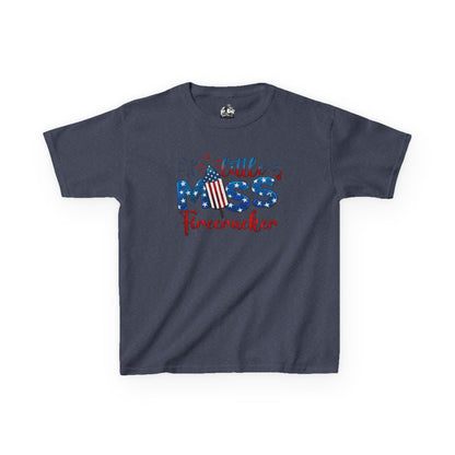 Kids 4th of July Tee - Little Miss Firecracker Shirt, Independence Day Outfit, Kids Summer Apparel, Patriotic T-Shirt, Fun Holiday Top