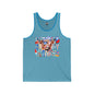 Unisex Jersey Tank with Stars Design | Patriotic Summer Top, 4th of July T-Shirt, Casual Wear, Festival Outfit, Pool Party