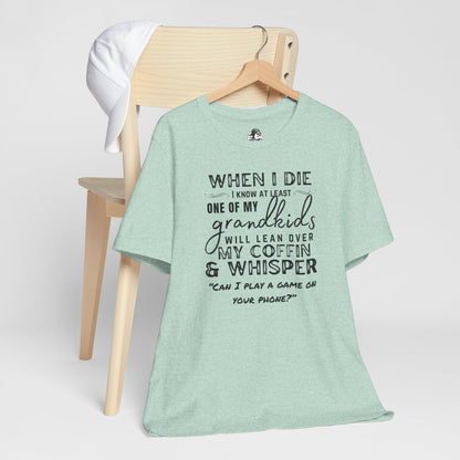 Humorous Grandparent Tee, Grandkids T-Shirt, Funny Family Shirt, Gift for Grandma, Birthday Gift, Casual Wear