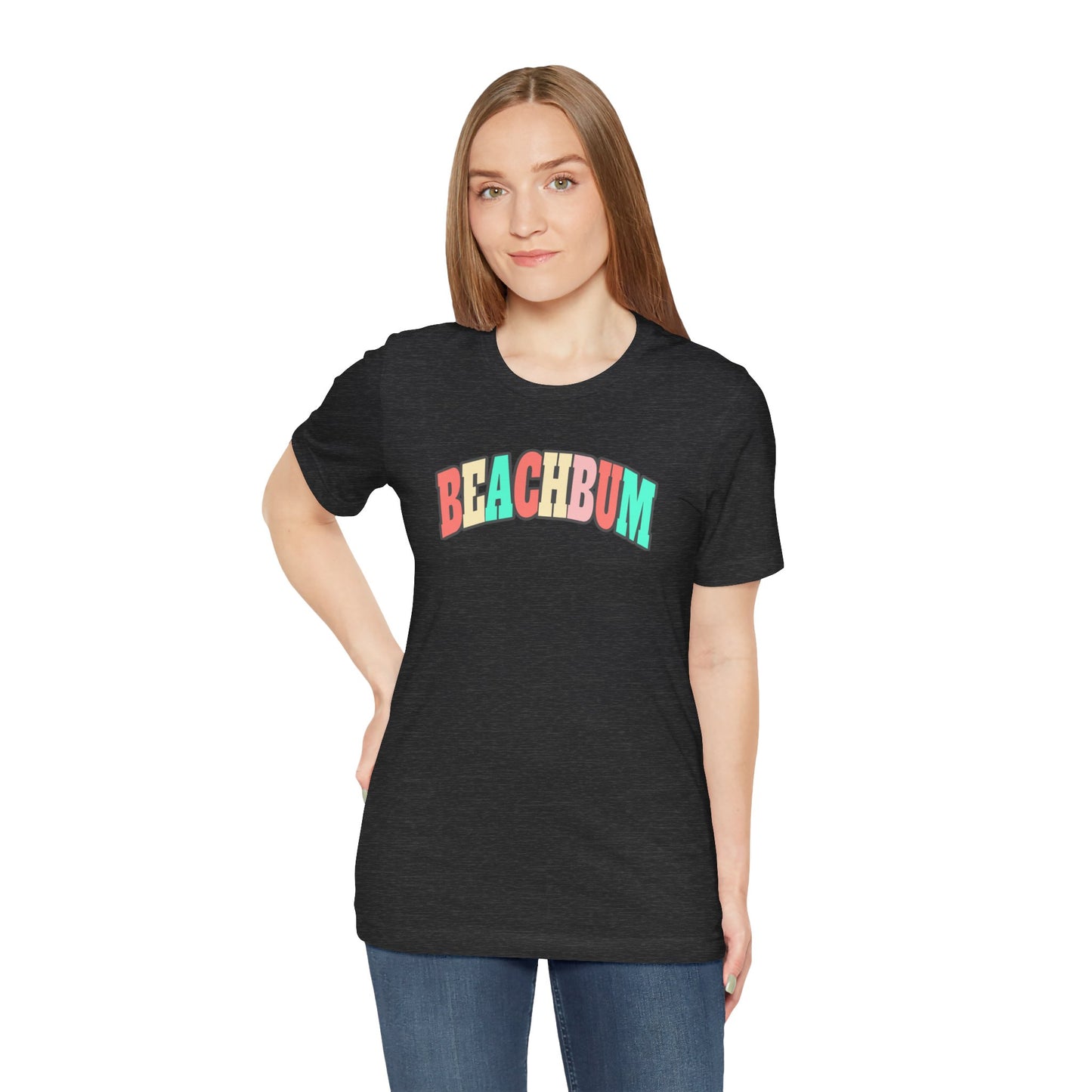 Beach Bum Unisex Tee, Summer Vibes Shirt, Casual Wear, Beach Party Top, Gift for Travel Lovers, Relaxed Summer Attire