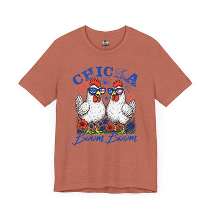Chic Chicken Graphic Tee, Fun Unisex T-Shirt, Summer Fashion, Gift for Farm Lovers, Quirky Casual Wear, Boho Style