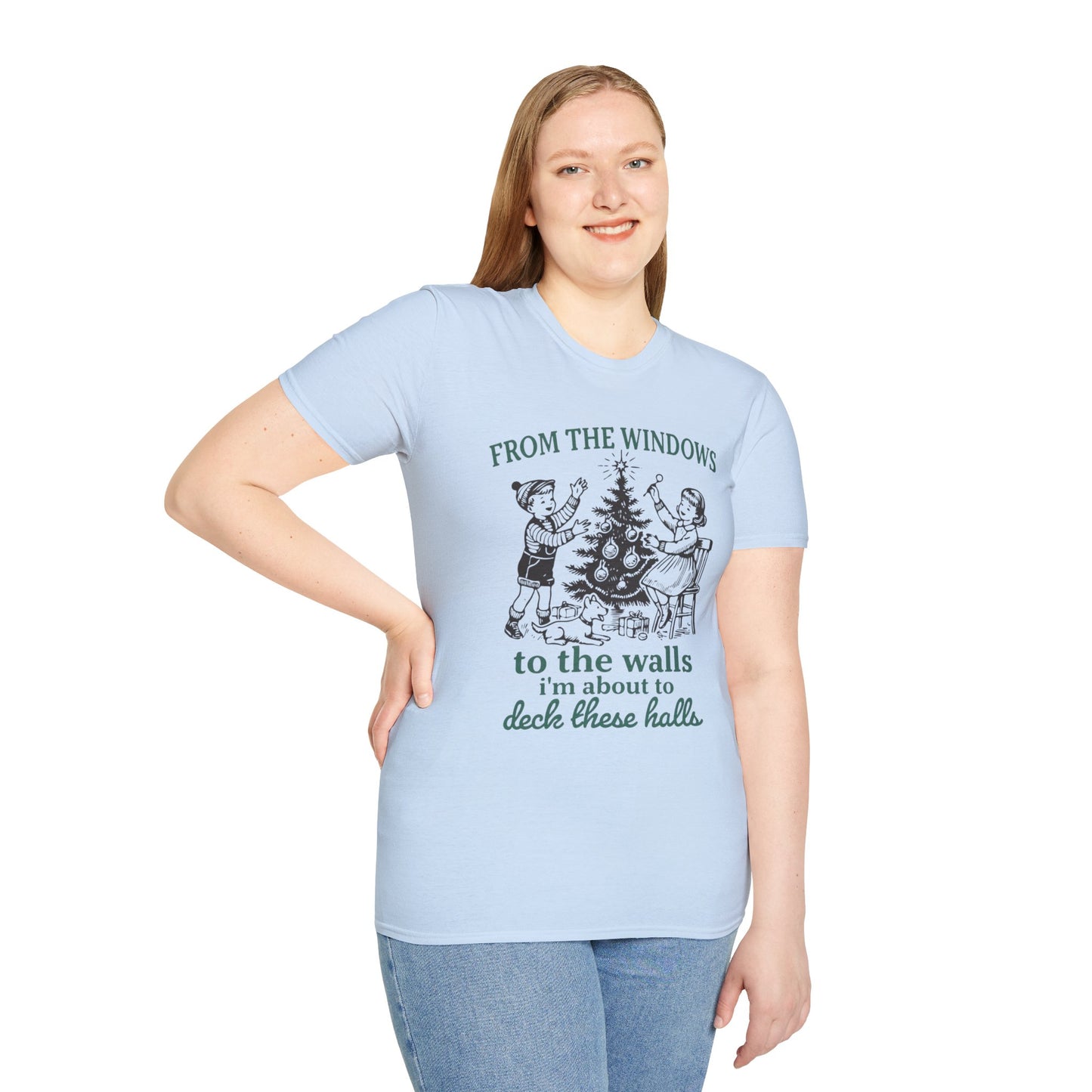 Christmas Humor Graphic T-Shirt - 'From the Windows to the Walls'