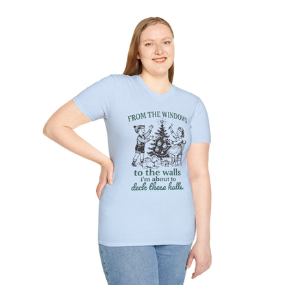 Christmas Humor Graphic T-Shirt - 'From the Windows to the Walls'