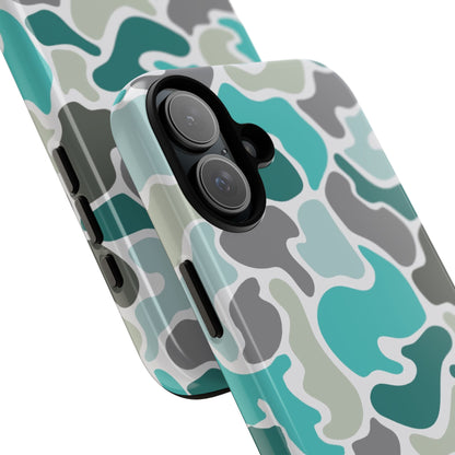 Turqoise old school camo Phone Case - Life Lessons Outdoors