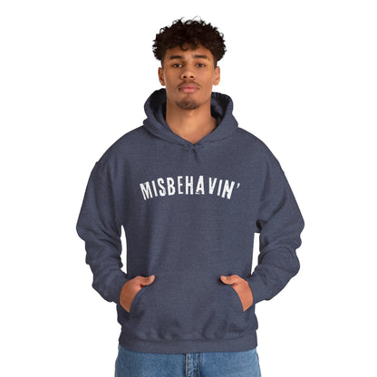 Misbehavin' Unisex Heavy Blend Hoodie | Cozy Sweatshirt for Casual Wear, Gift for Friends, Relaxed Fit Fashion