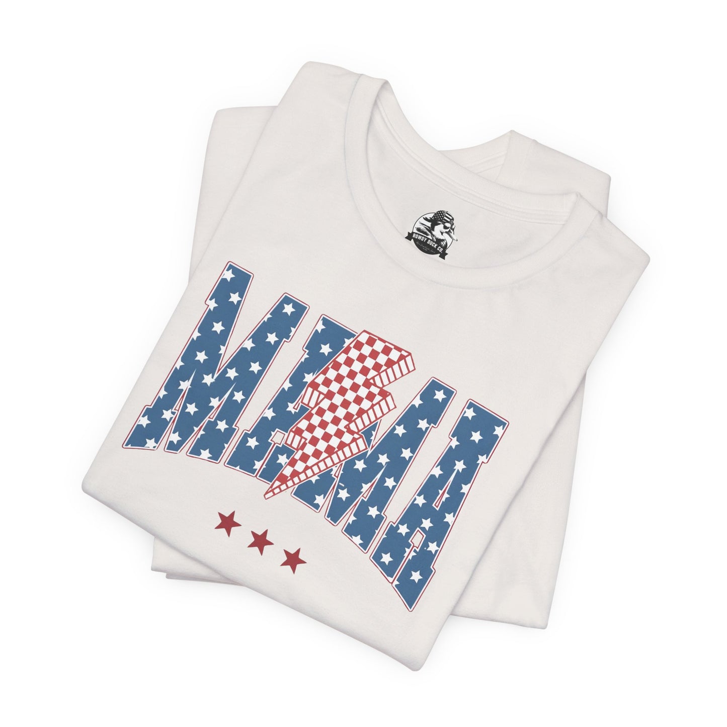 Comfy Women's Graphic tee - Mama -Stars & stripes -lightning bolt