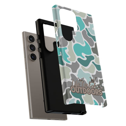 Turqoise old school camo Phone Case - Life Lessons Outdoors