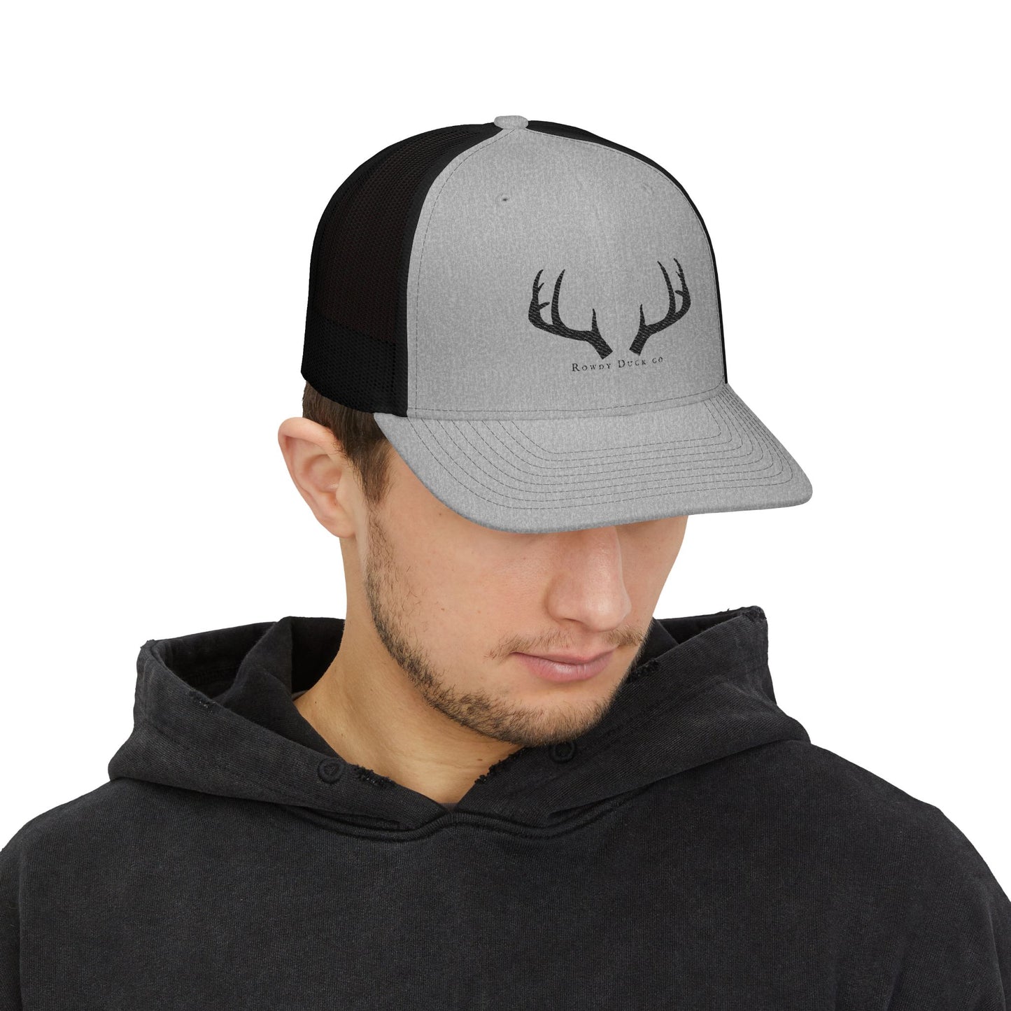 Embroidered Trucker Hat - Antler Rowdy Duck Co