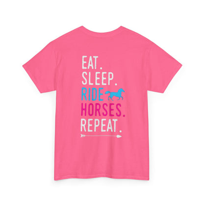 'Eat Sleep Ride Horses Repeat' Adult Graphic Tee