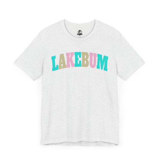 Lakebum Unisex Short Sleeve Tee - Perfect for Summer Getaways, Beach Days, Lake Trips, Casual Outings, Colorful Graphic Tee