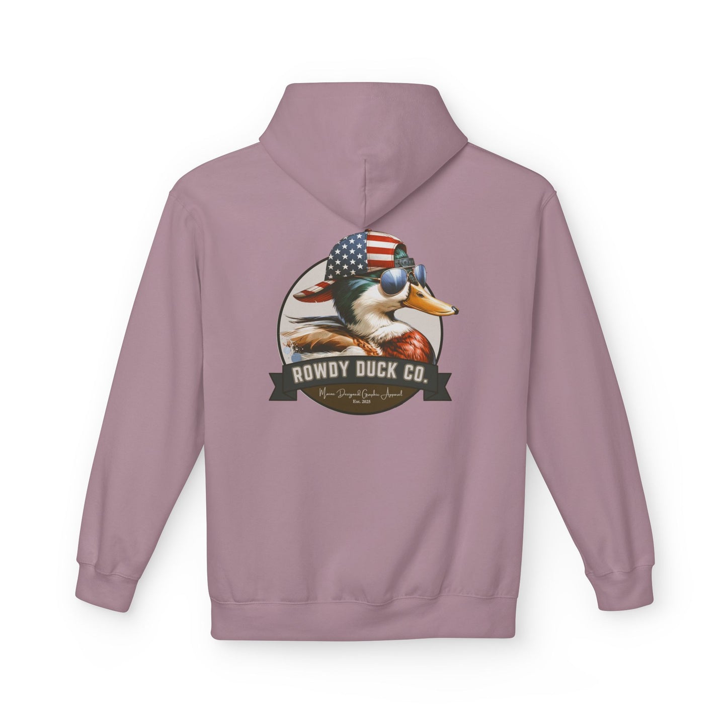 Patriotic Duck Hoodie, Fun Casual Wear for Outdoors, Gift for Animal Lovers, Unique Hoodie for Holidays, Comfy Everyday Style