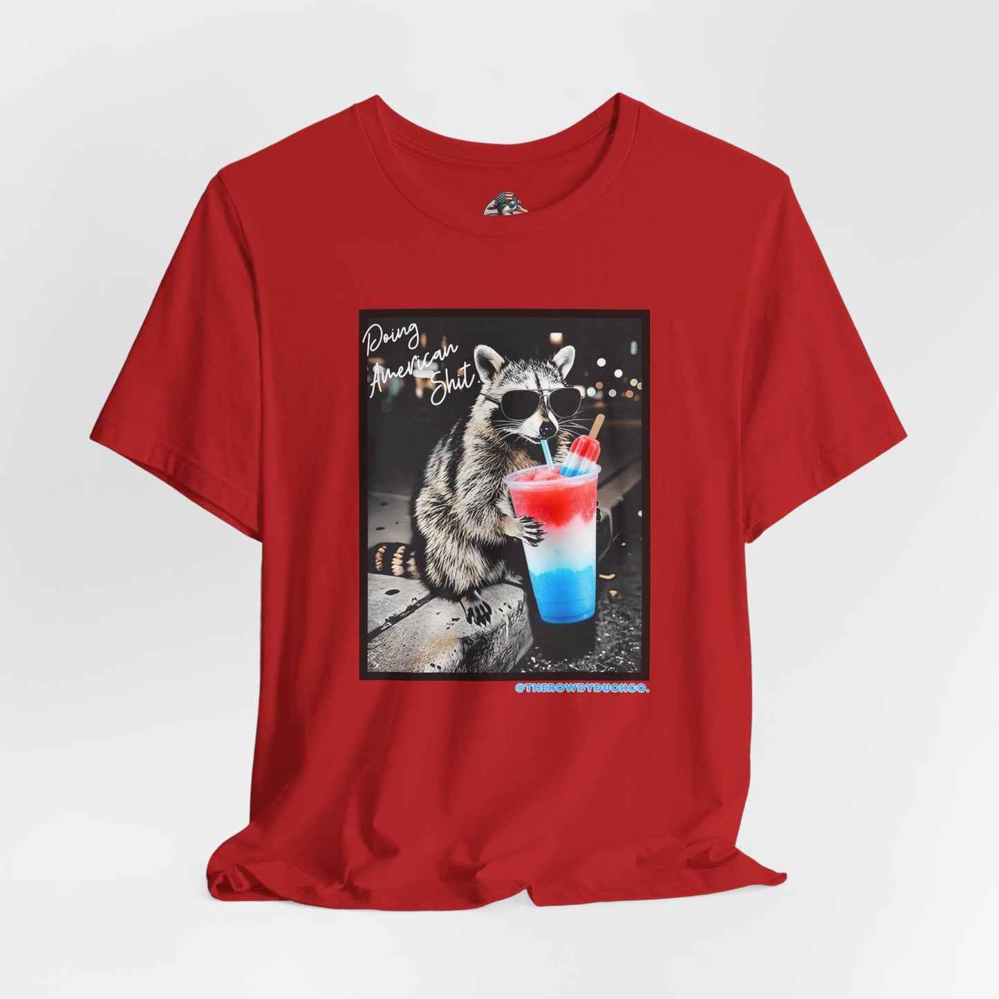 Doing American Shit Adult Dirty Raccoon Tee