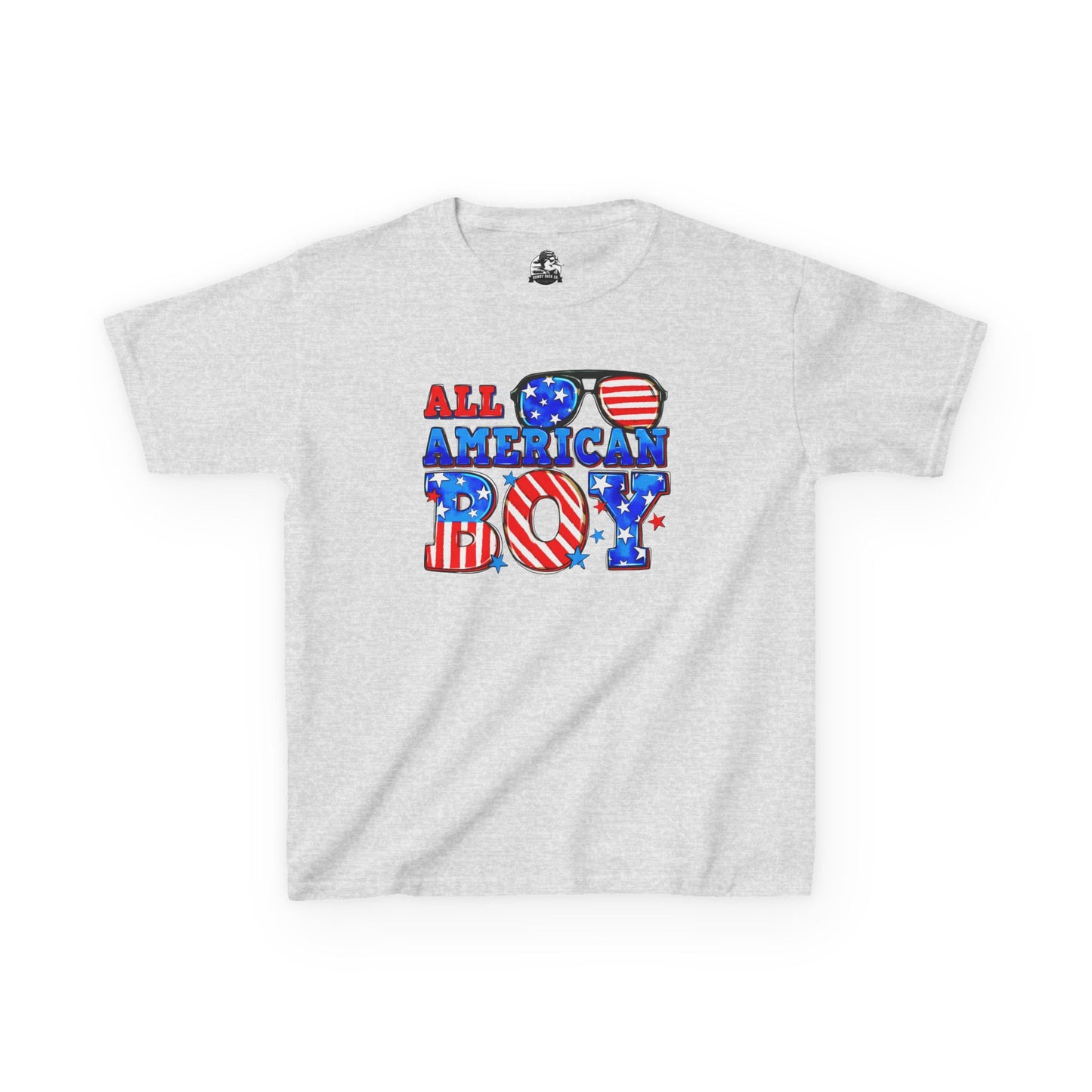 All American Boy Kids Tee, Patriotic T-Shirt, 4th of July Outfit, Independence Day Gift, Summer Kids Clothing
