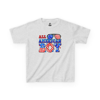 All American Boy Kids Tee, Patriotic T-Shirt, 4th of July Outfit, Independence Day Gift, Summer Kids Clothing