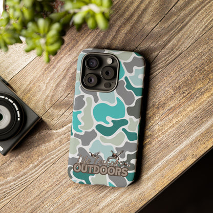Turqoise old school camo Phone Case - Life Lessons Outdoors