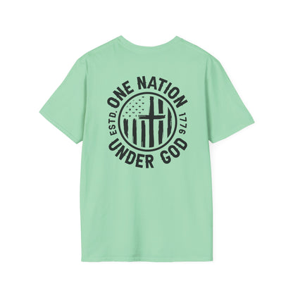 Patriotic Unisex T-Shirt - One Nation Under God, Casual Tee, Gift for Veterans, American Pride Shirt, Everyday Wear