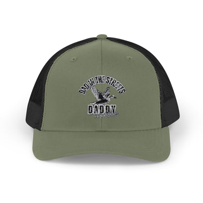Dad in the streets, Daddy in the sheets - Embroidered Mesh Snapback Hat