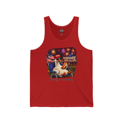 Bad day to be a hot dog Goose Adult Tank
