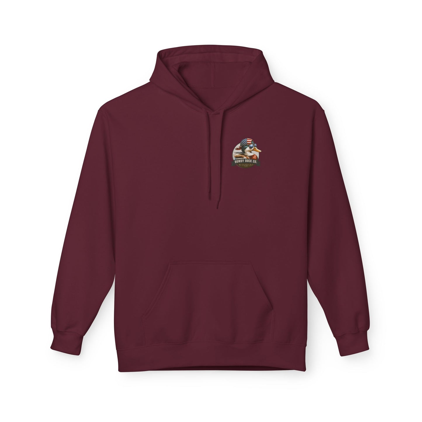 Patriotic Duck Hoodie, Fun Casual Wear for Outdoors, Gift for Animal Lovers, Unique Hoodie for Holidays, Comfy Everyday Style