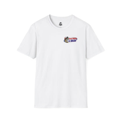 Fishing Enthusiast T-Shirt, Casual Summer Tee, Gift for Anglers, Outdoor Adventure Shirt, Red White & Bruh Design