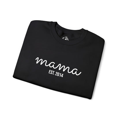 Custom Embroidered Mama Cursive Fleece Crewneck