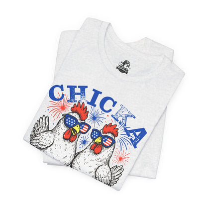 Chic Chicken Graphic Tee, Fun Unisex T-Shirt, Summer Fashion, Gift for Farm Lovers, Quirky Casual Wear, Boho Style
