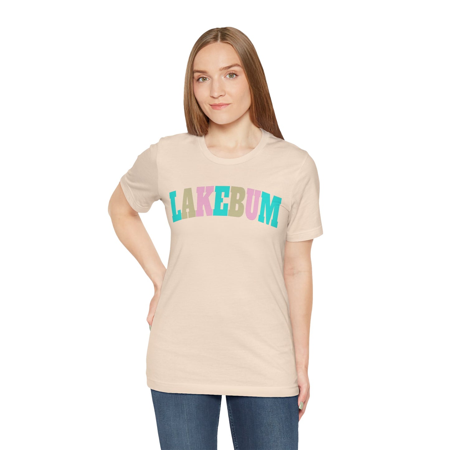 Lakebum Unisex Short Sleeve Tee - Perfect for Summer Getaways, Beach Days, Lake Trips, Casual Outings, Colorful Graphic Tee