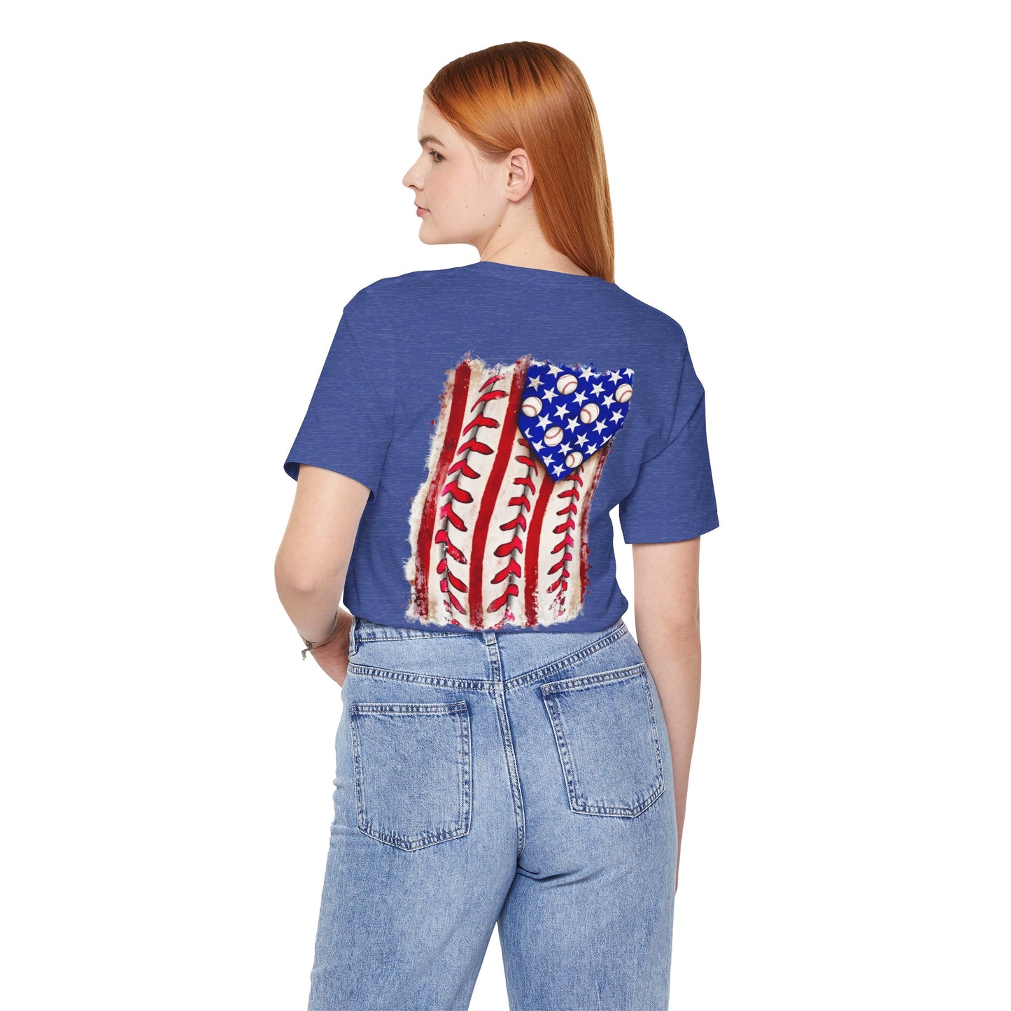 Patriotic Baseball Tee, Unisex T-Shirt, Independence Day Apparel, Sports Fan Gear, Summer BBQ Outfits, Casual Everyday Wear