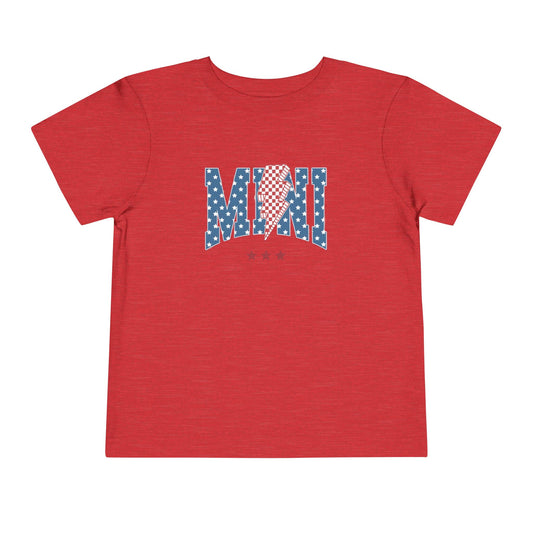 Mini USA Stars Toddler Tee, Perfect for 4th of July, Independence Day, Baby Shower Gift, Picnic, Toddler Playwear, Kids Apparel
